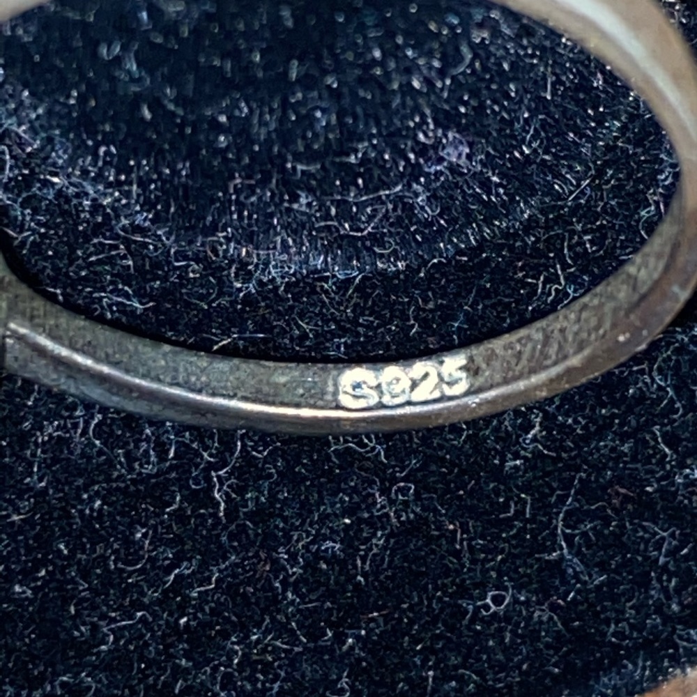 Macy’s 925 Silver Ruby Red Stone Heart Ring Size 8 - image 5